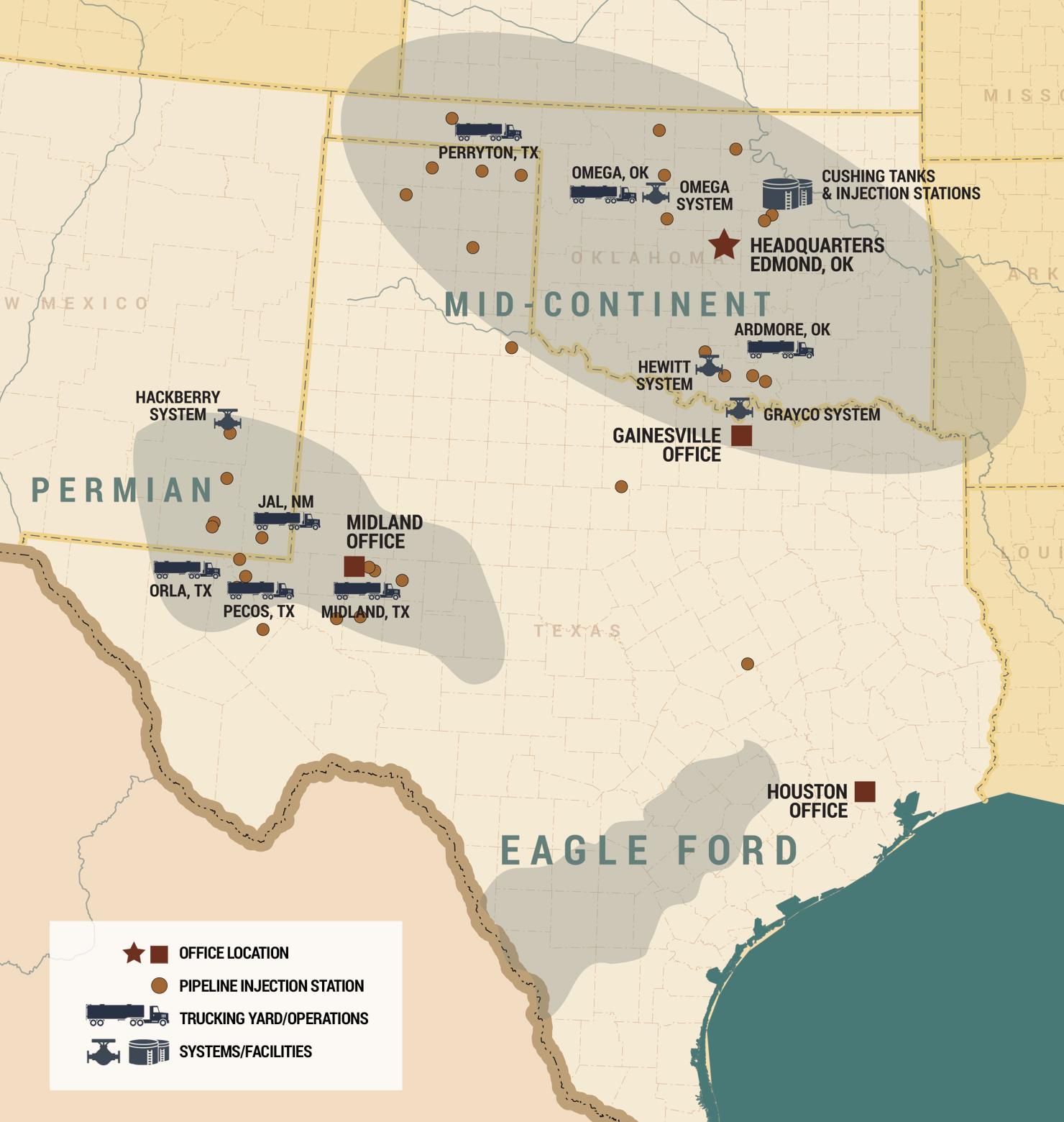 Map of CP Energy assets